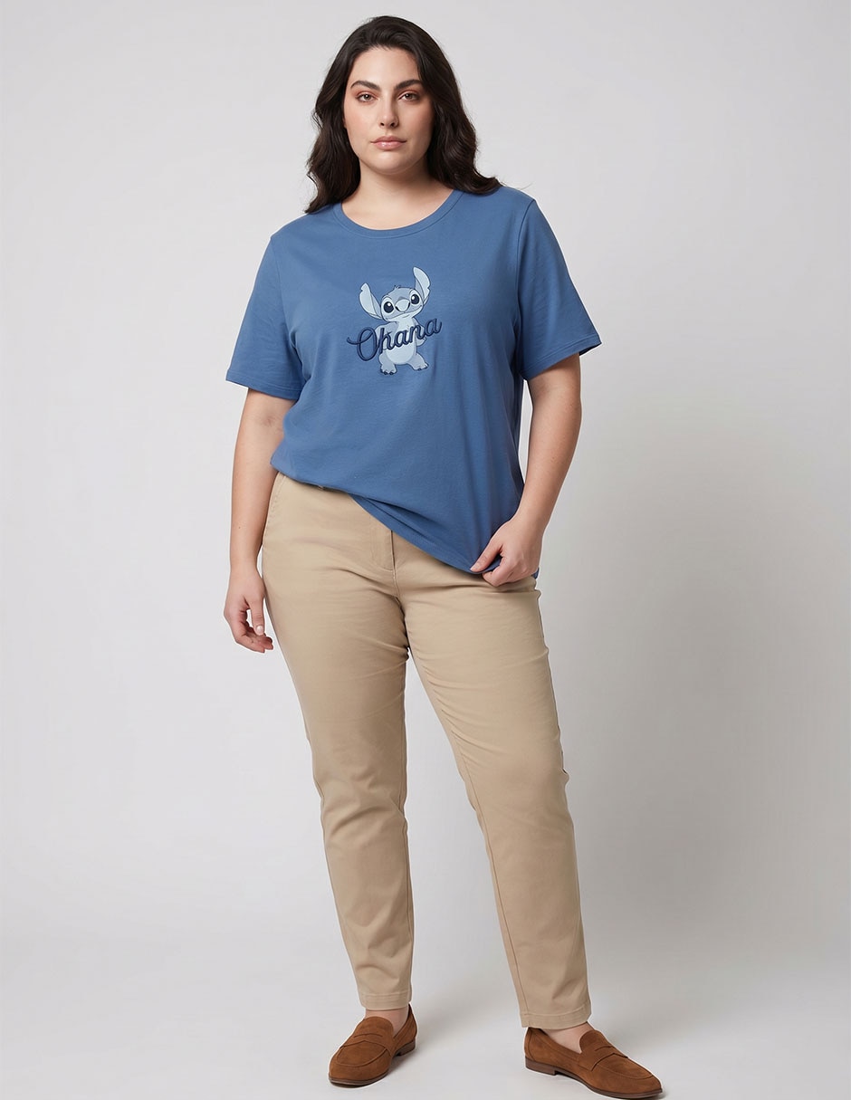 Playera manga al codo Disney Dtr cuello redondo para mujer