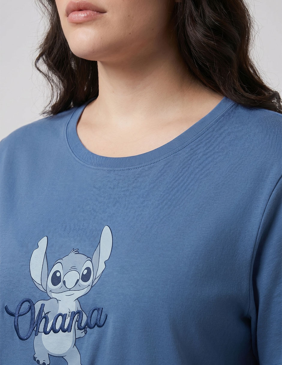 Playera manga al codo Disney Dtr cuello redondo para mujer