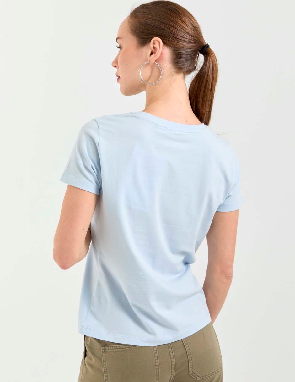 Playera manga corta cuello redondo mujer 4