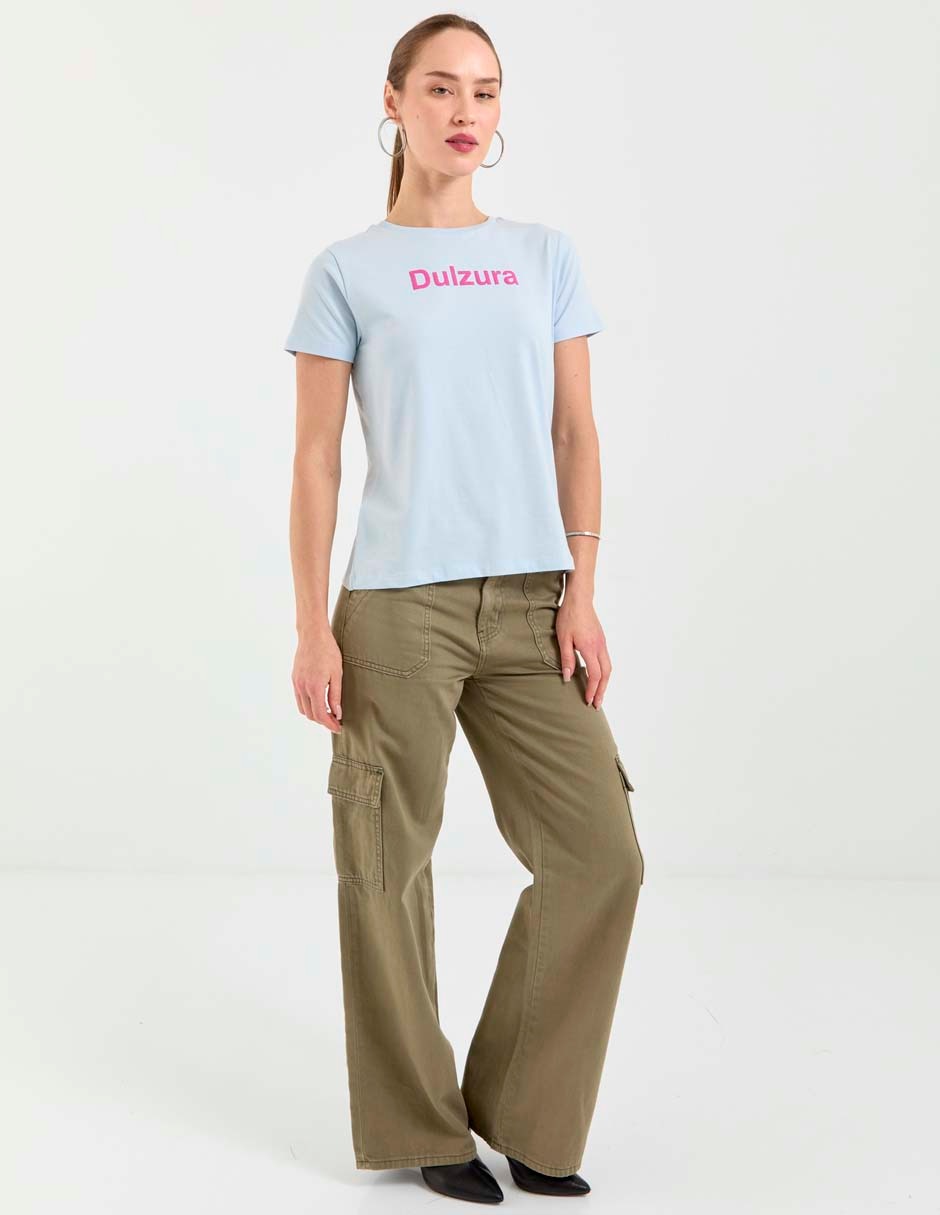 Playera manga corta cuello redondo mujer 3