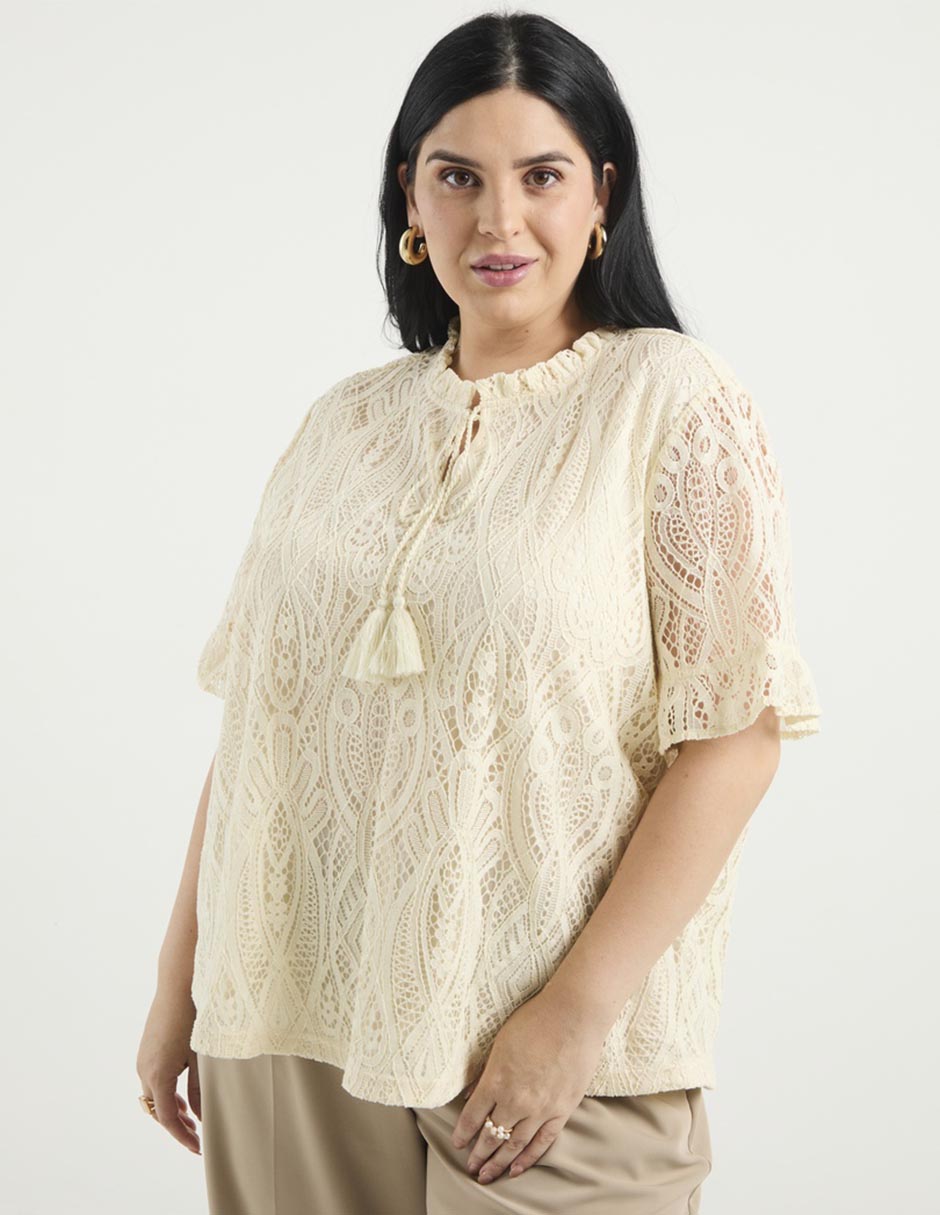 Blusa manga al codo para mujer 1