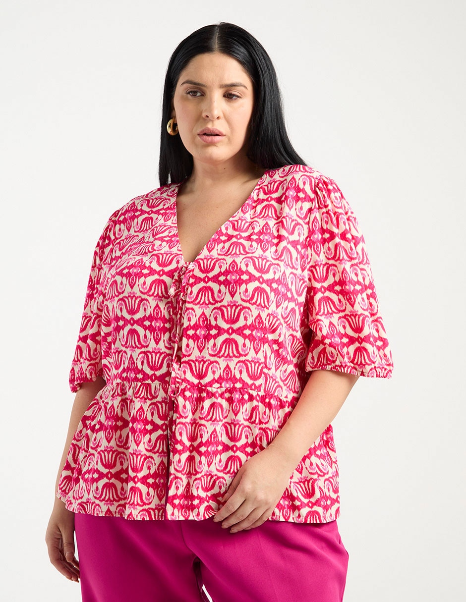 Blusa manga al codo para mujer 1
