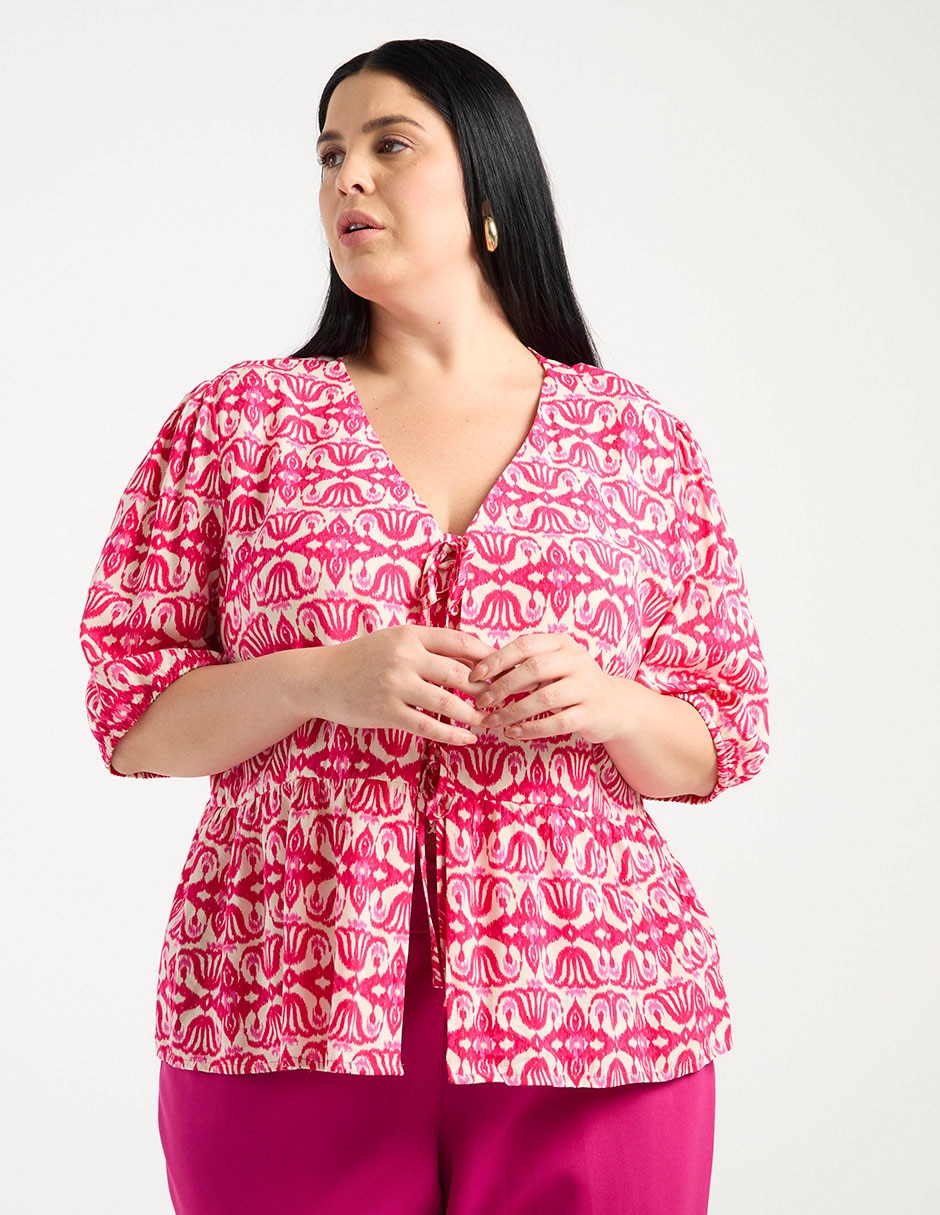 Blusa manga al codo para mujer 7