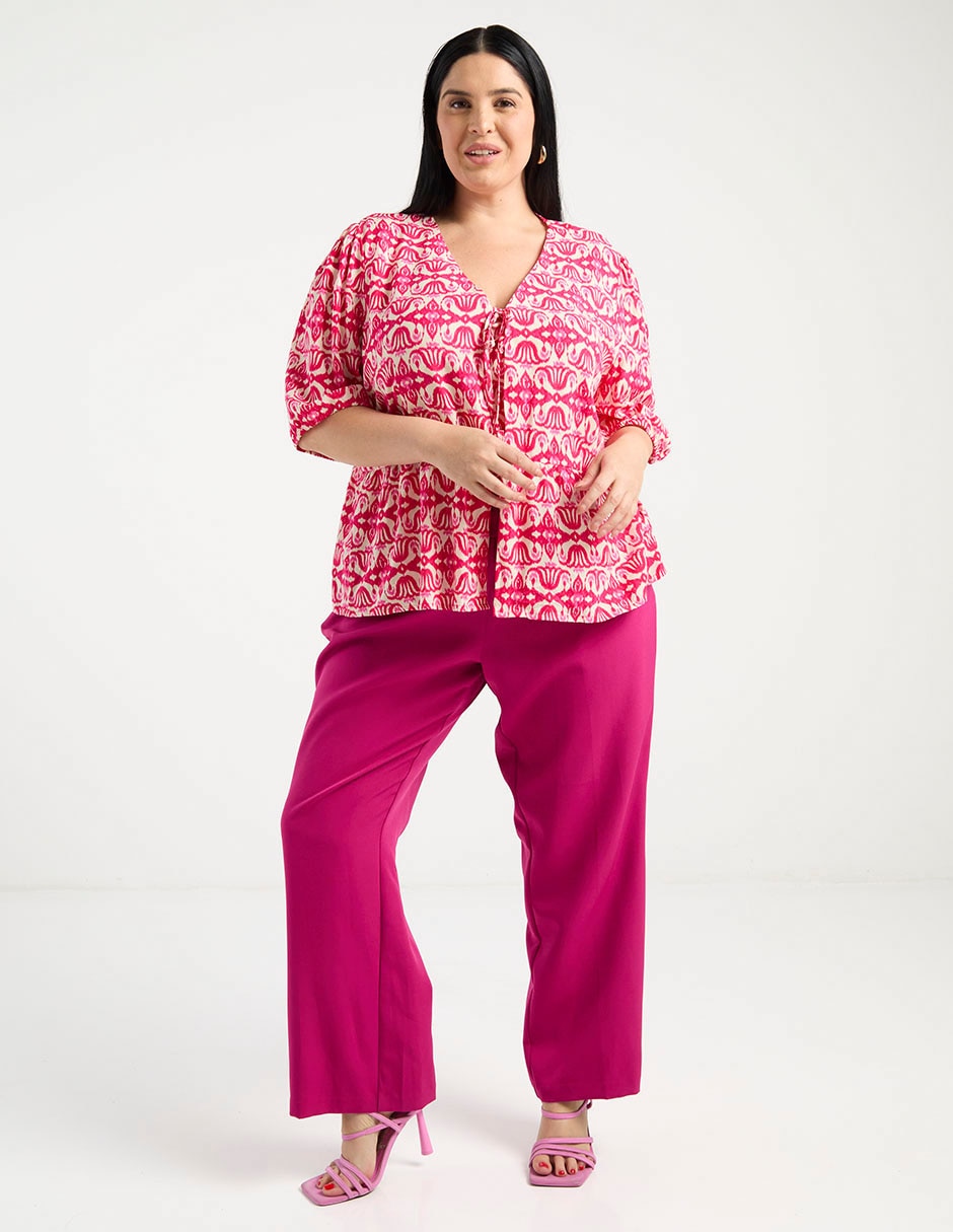 Blusa manga al codo para mujer 8