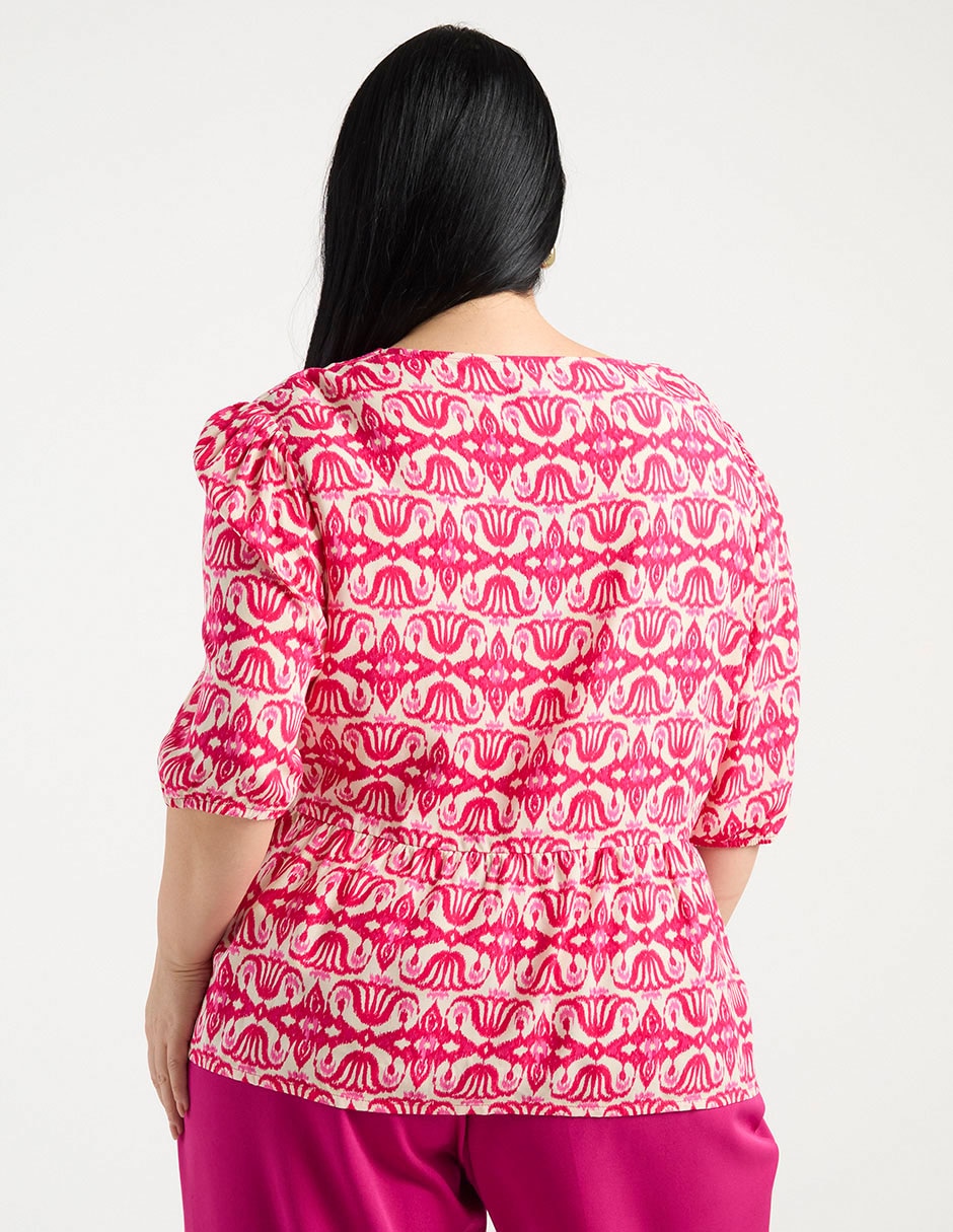 Blusa manga al codo para mujer 11