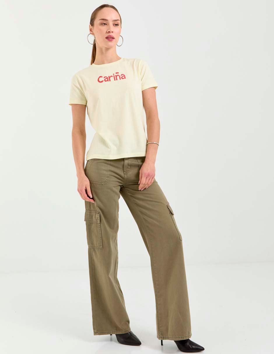 Playera manga corta cuello redondo mujer 3