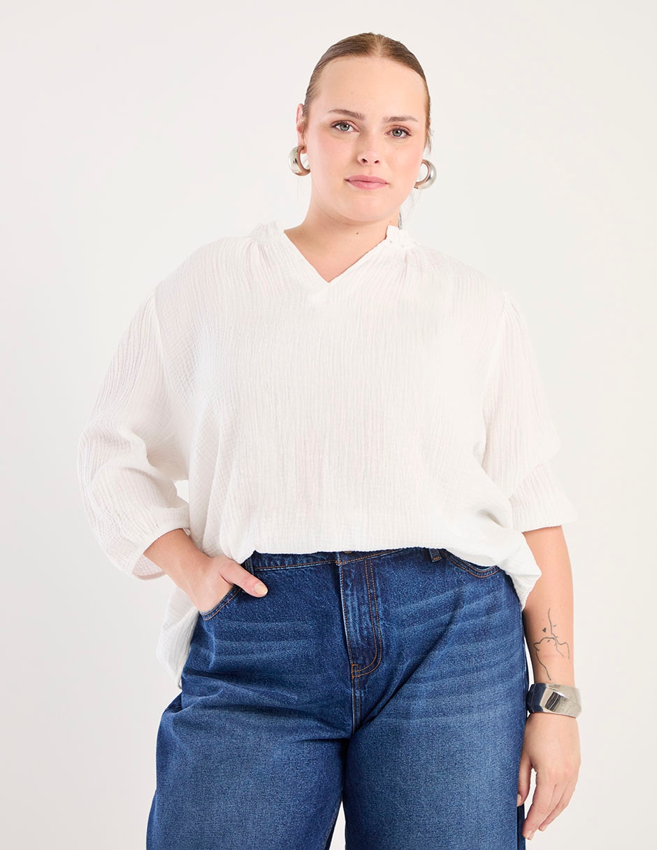 Blusa manga 3/4 para mujer 1