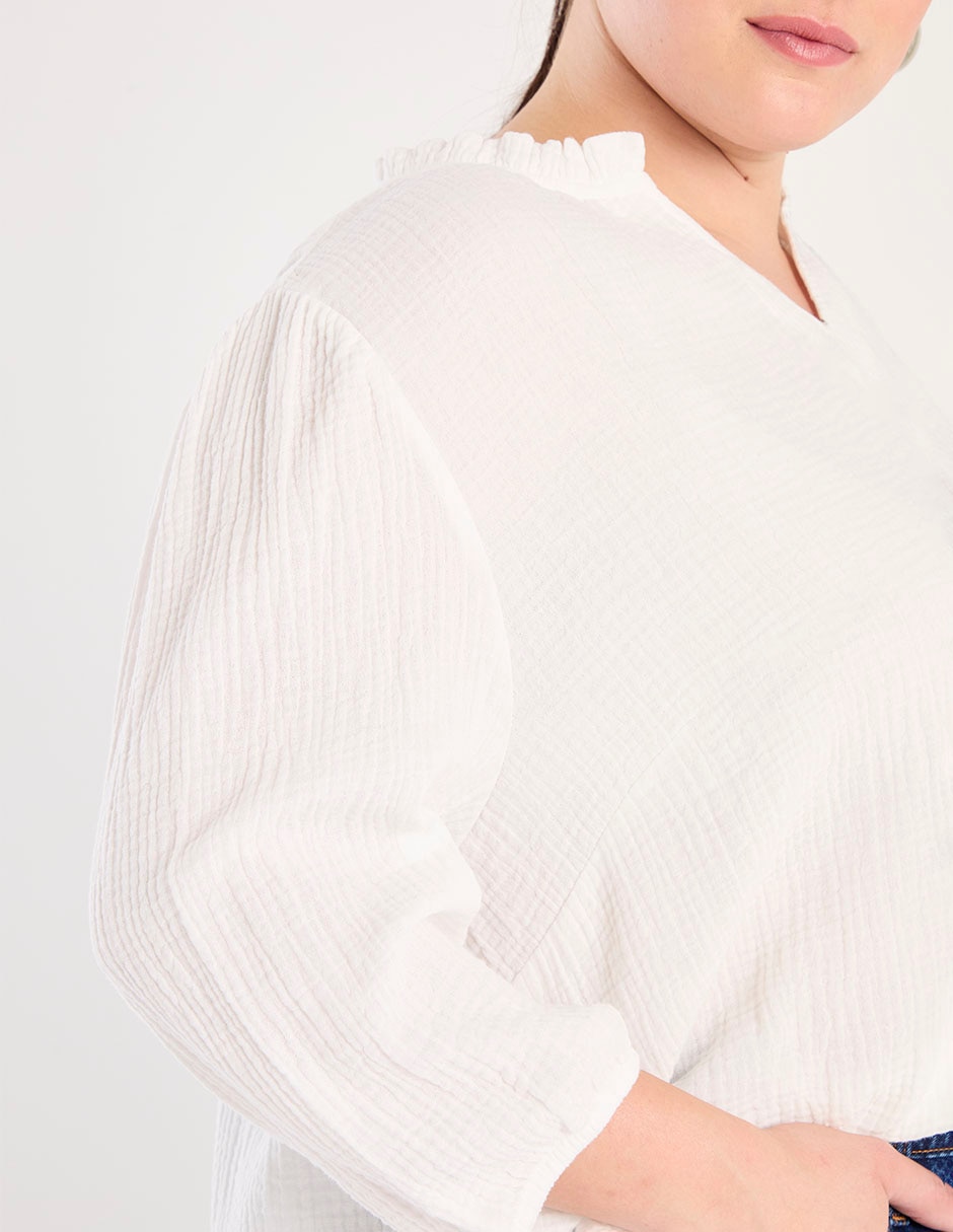 Blusa manga 3/4 para mujer 7