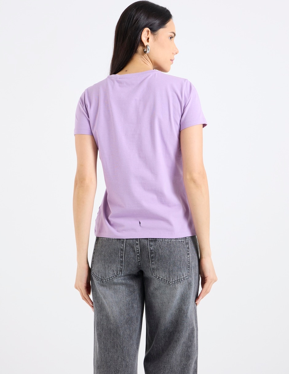 Playera manga corta cuello redondo para mujer 2