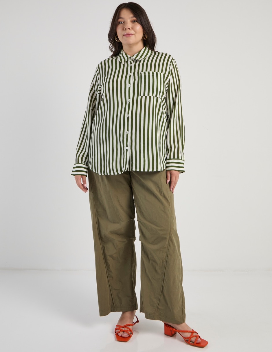 Blusa camisera manga larga para mujer 4