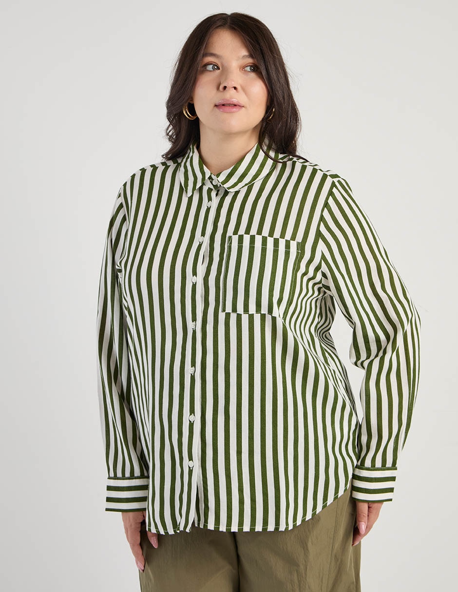 Blusa camisera manga larga para mujer Blusa camisera manga larga para mujer