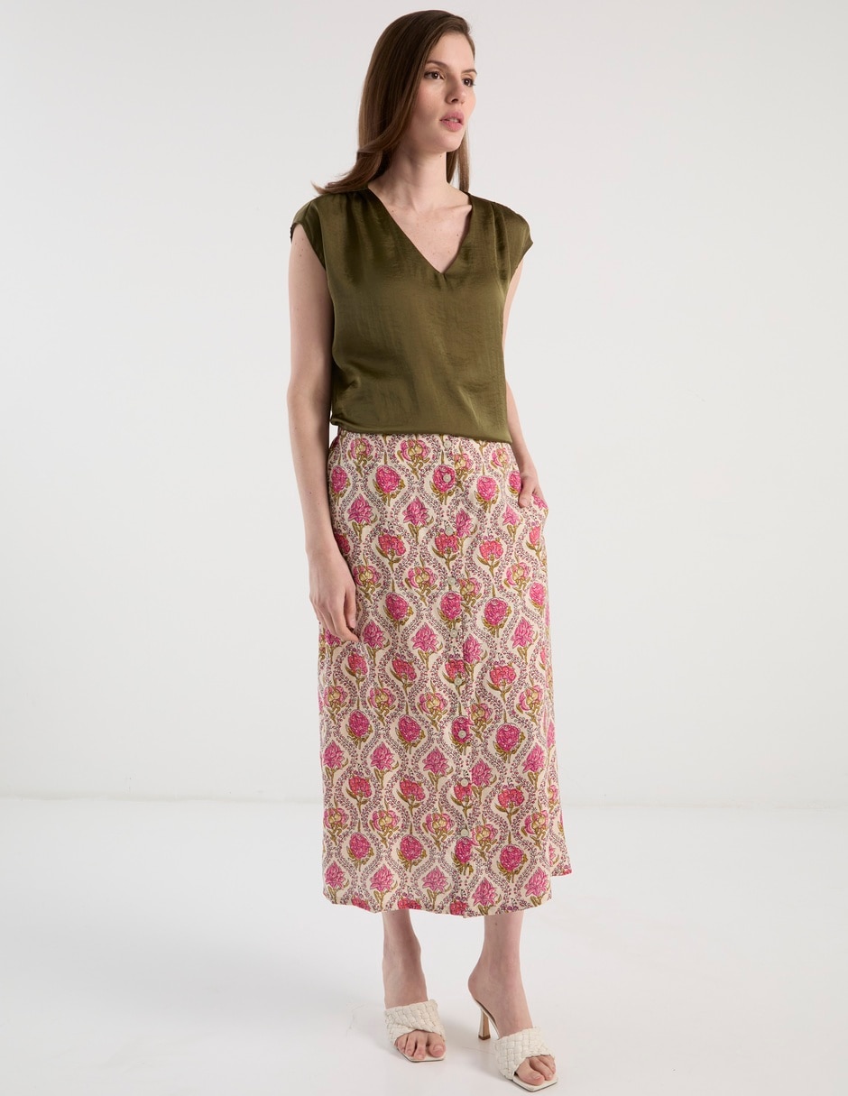 Falda crop a la cintura