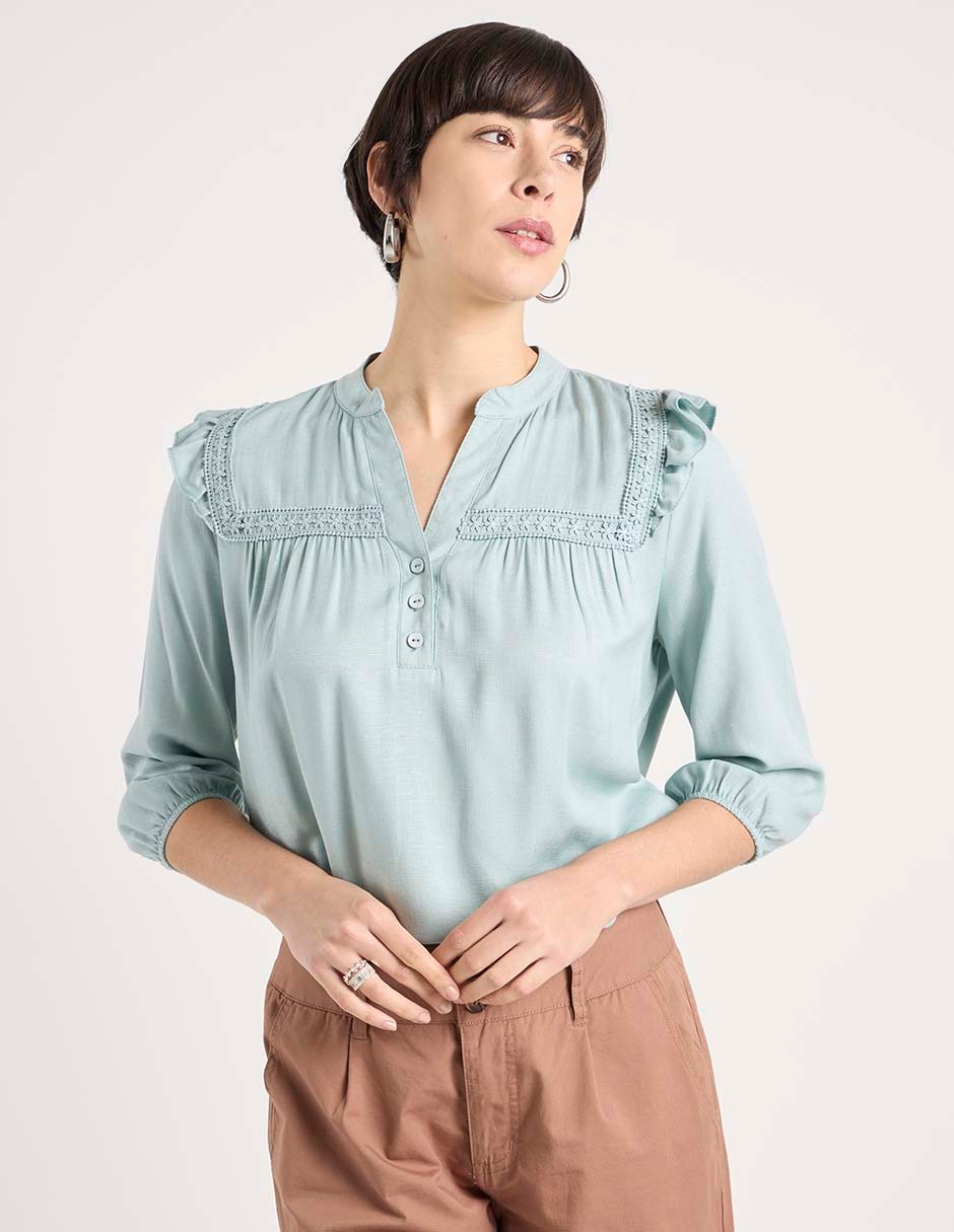 Blusa manga 3/4 para mujer 1