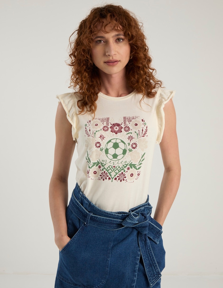 Playera manga corta Week By Weekend cuello redondo para mujer