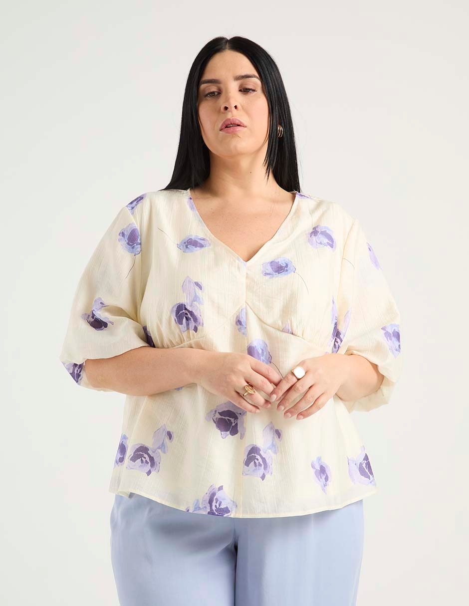 Blusa manga al codo para mujer 1