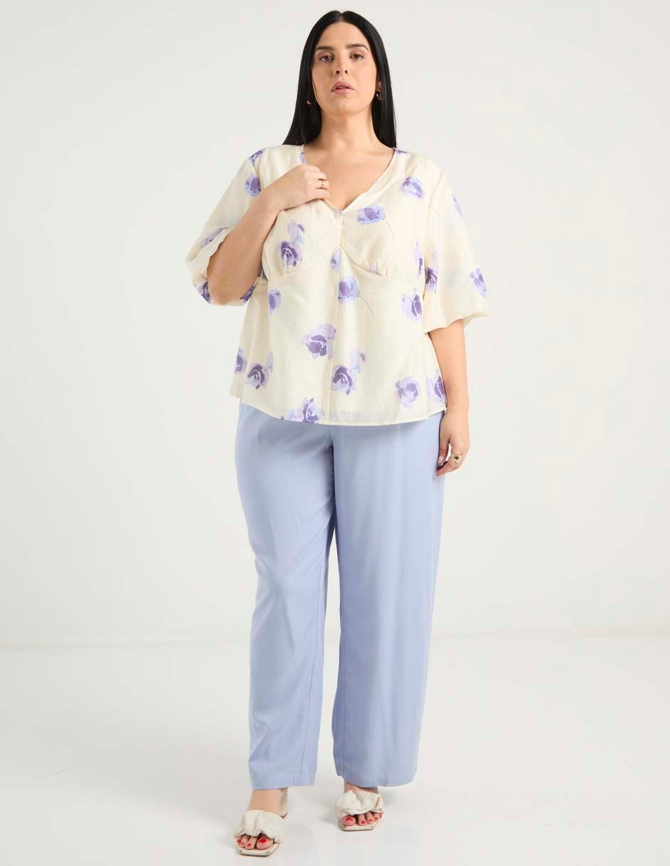 Blusa manga al codo para mujer 7
