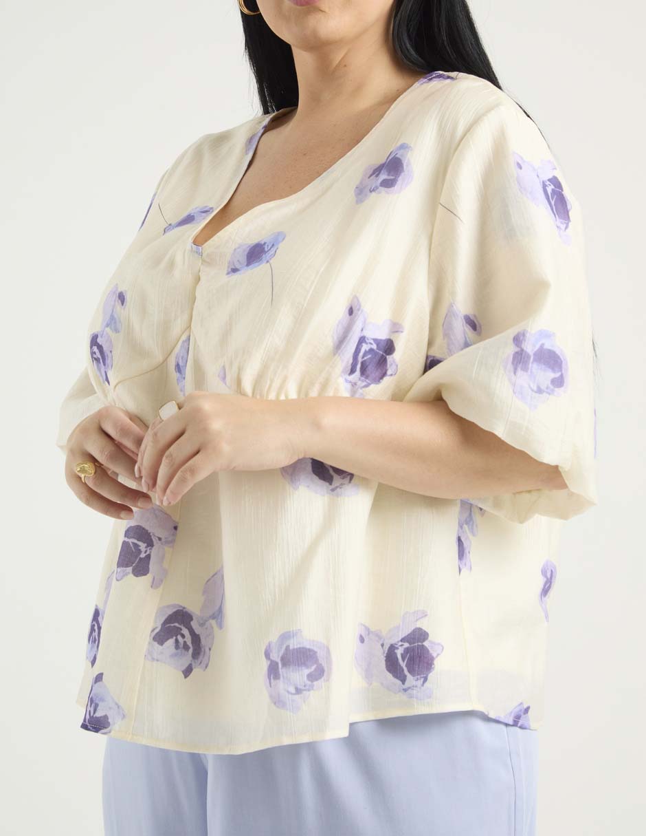 Blusa manga al codo para mujer 10