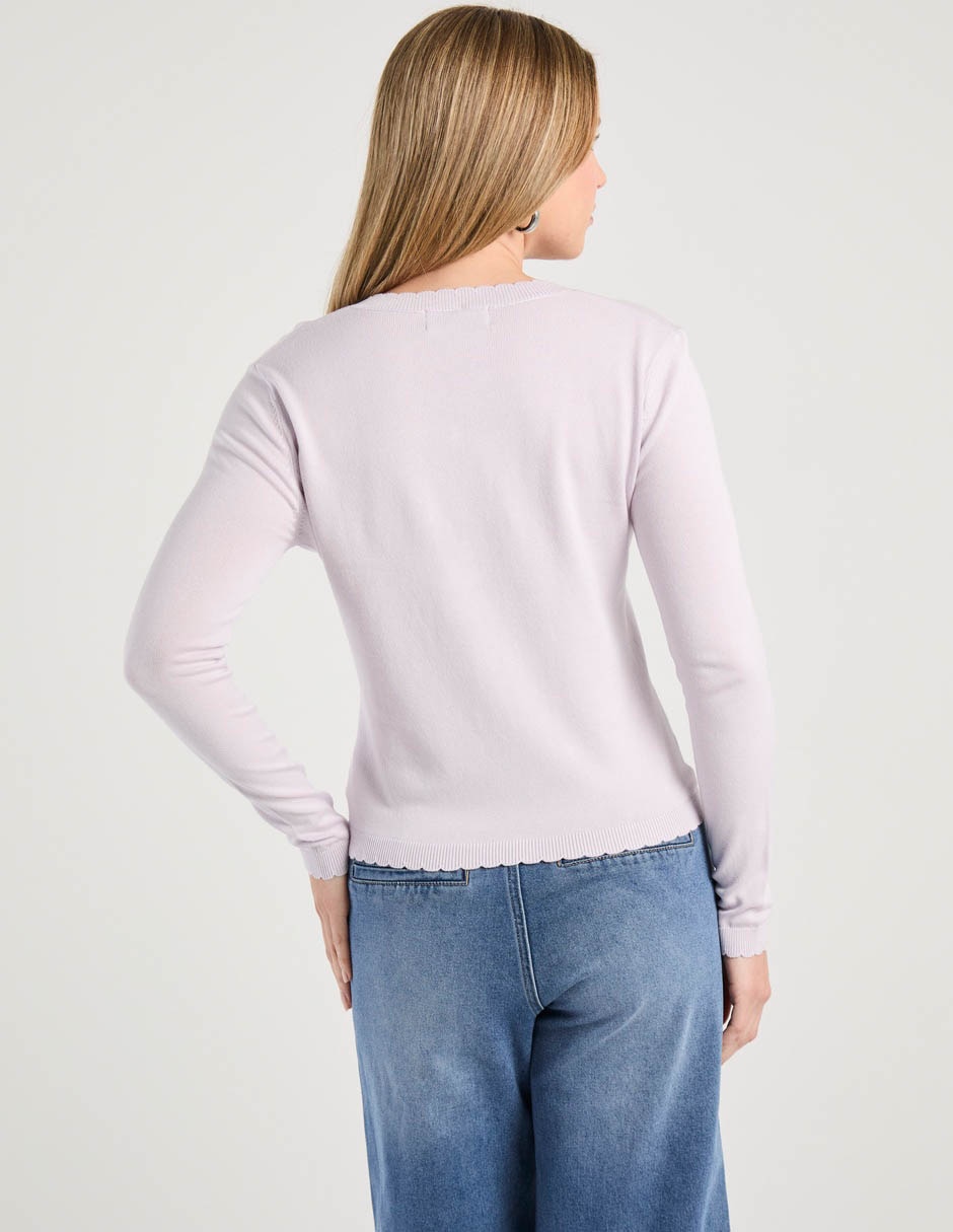 Suéter cuello V para mujer 6