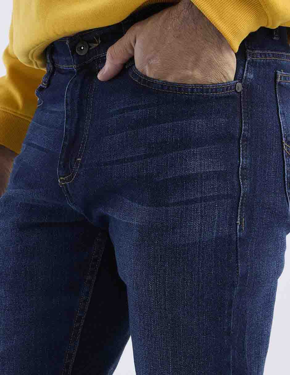 Jeans slim deslavado para hombre