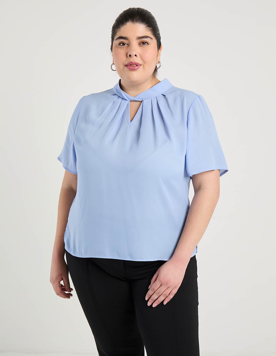 Blusa Contempo Plus manga corta para mujer 1