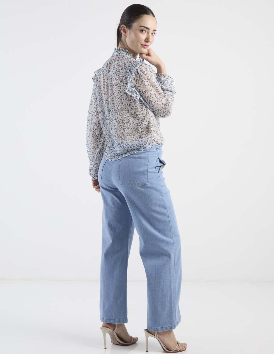 Jeans easy pant amplio para mujer 2