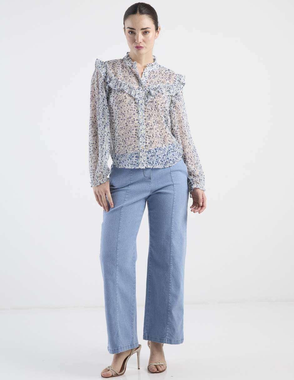 Jeans easy pant amplio para mujer 3