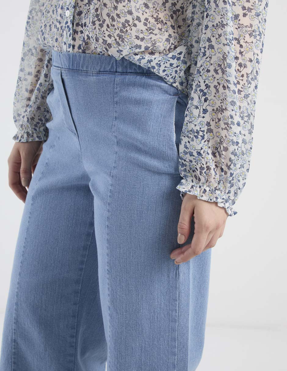 Jeans easy pant amplio para mujer 5