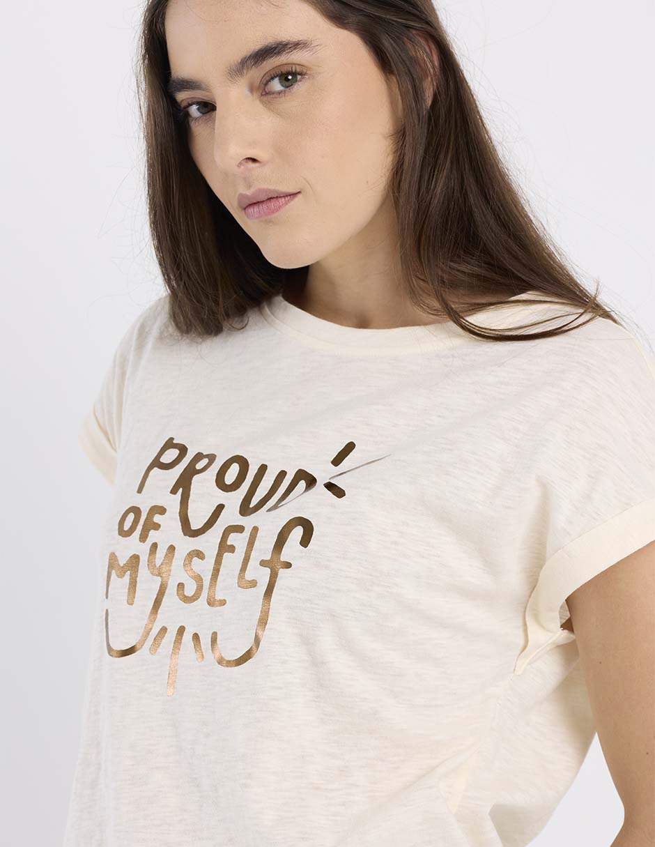 Playera manga corta Week By Weekend cuello redondo para mujer