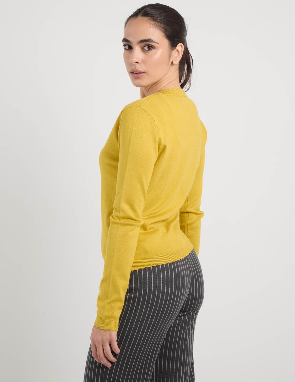 Suéter cuello V para mujer 2