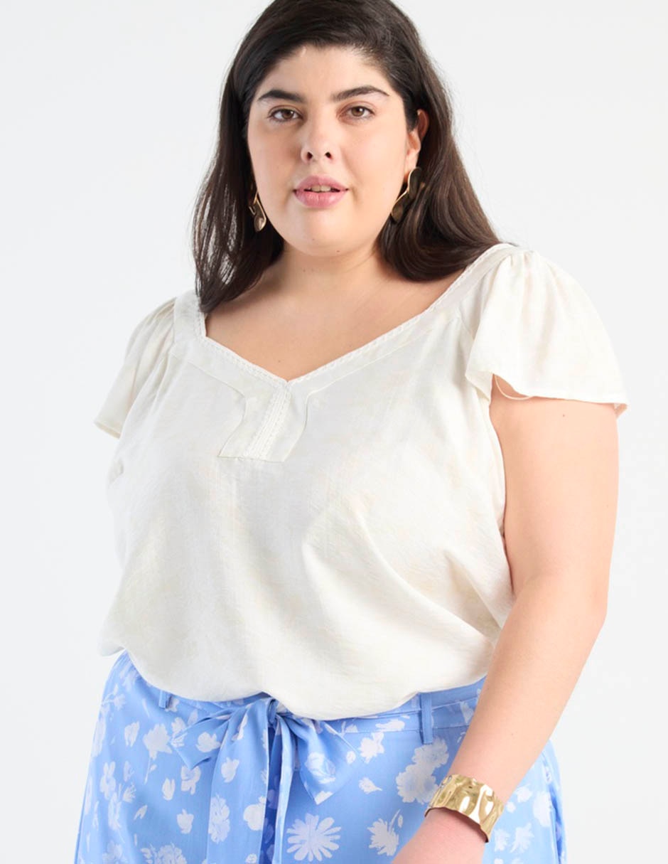 Blusa manga corta para mujer 1