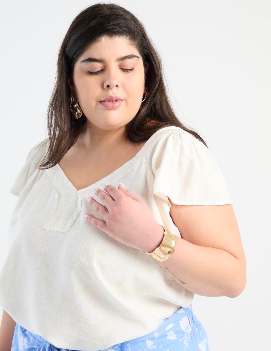Blusa manga corta para mujer 8