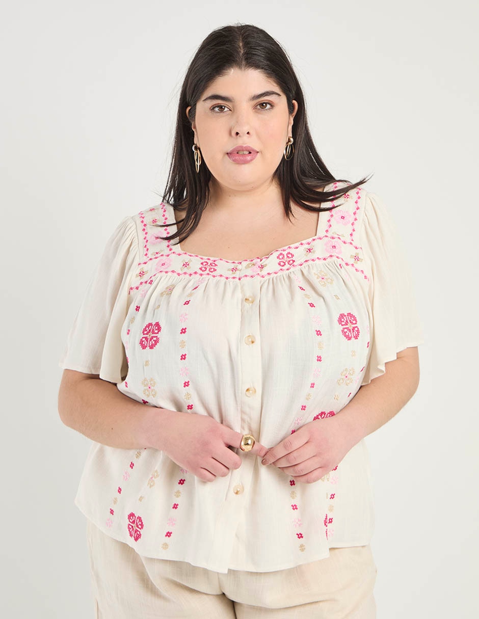 Blusa manga corta para mujer 1