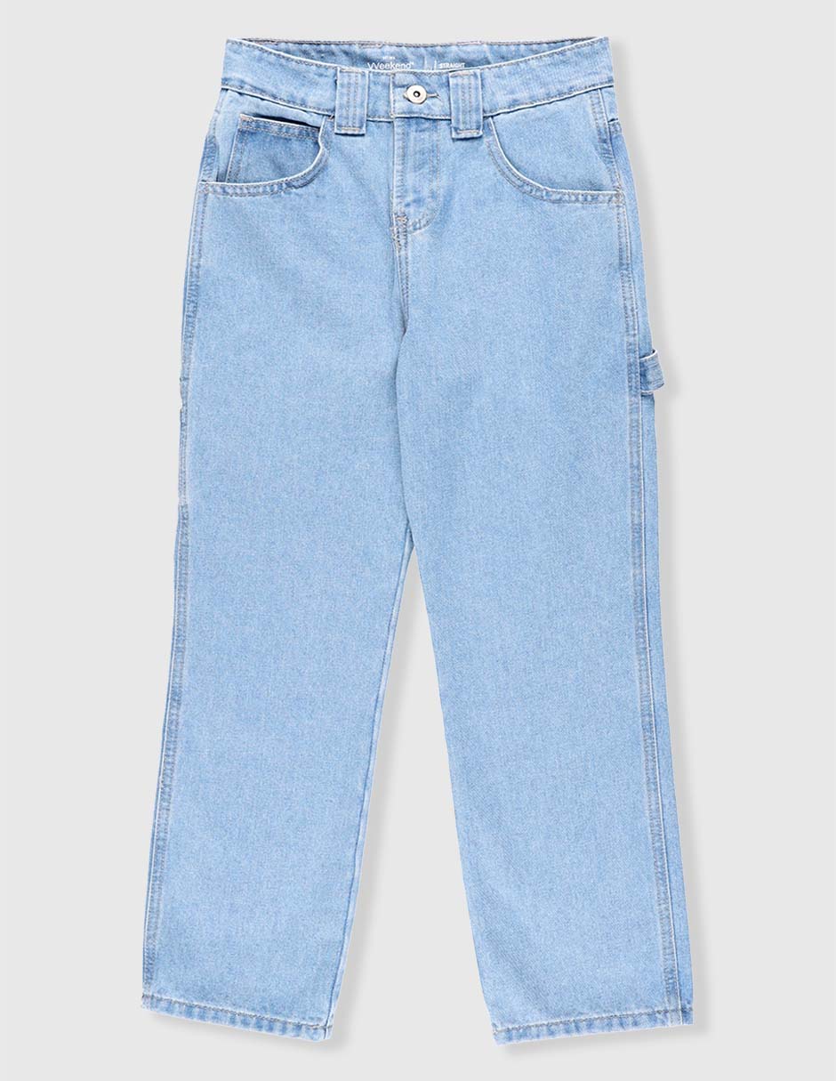 Jeans straight Weekend lavado claro para niña