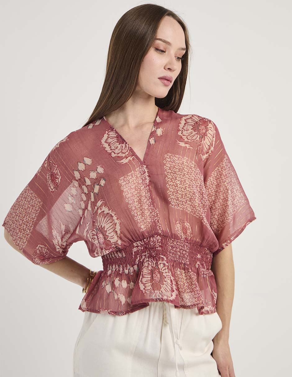 Blusa Week By Weekend manga al codo para mujer
