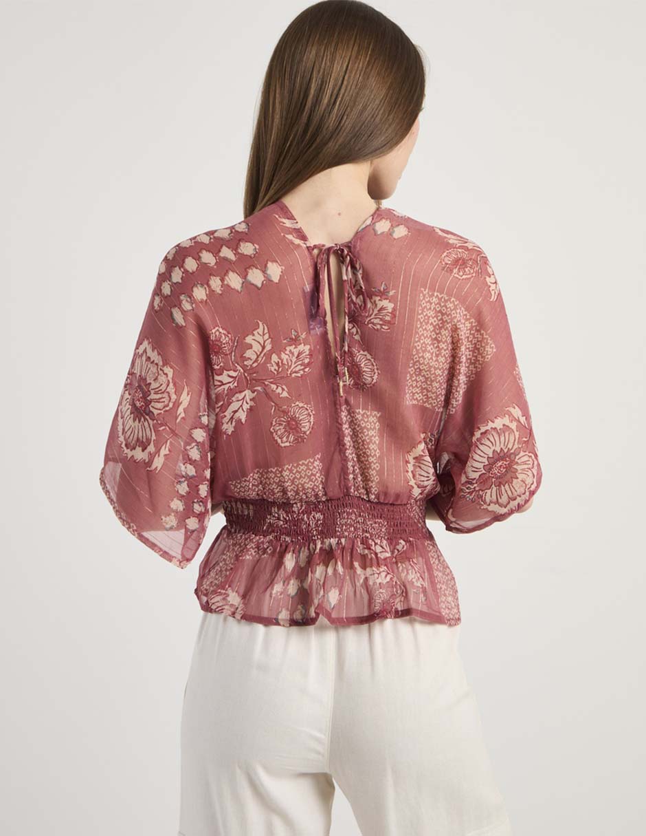 Blusa Week By Weekend manga al codo para mujer
