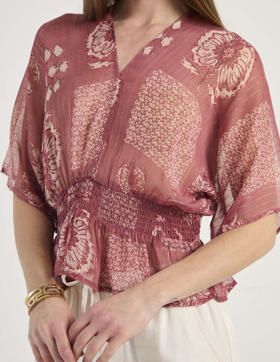 Blusa Week By Weekend manga al codo para mujer