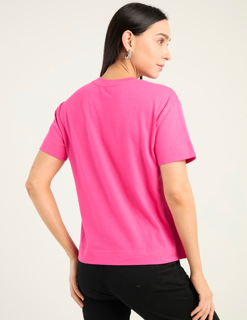 Playera manga corta cuello redondo para mujer 2