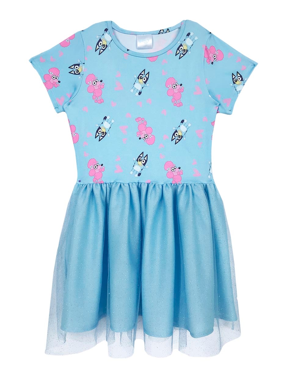 Vestido manga regular para niña