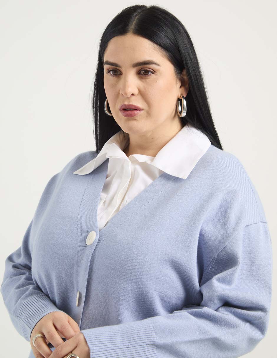 Suéter cuello V para mujer 3