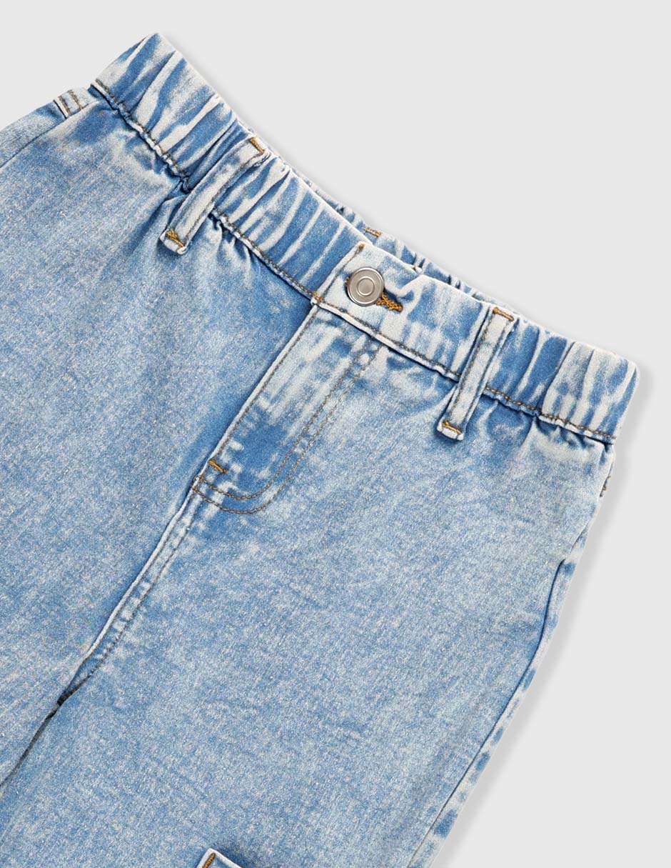 Jeans cargo baggy Weekend lavado bitono para niña 6