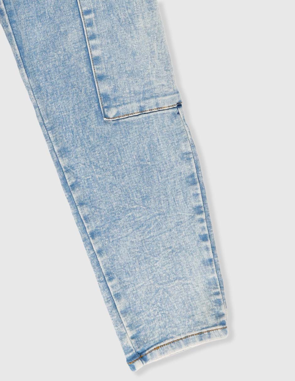 Jeans cargo baggy Weekend lavado bitono para niña 7