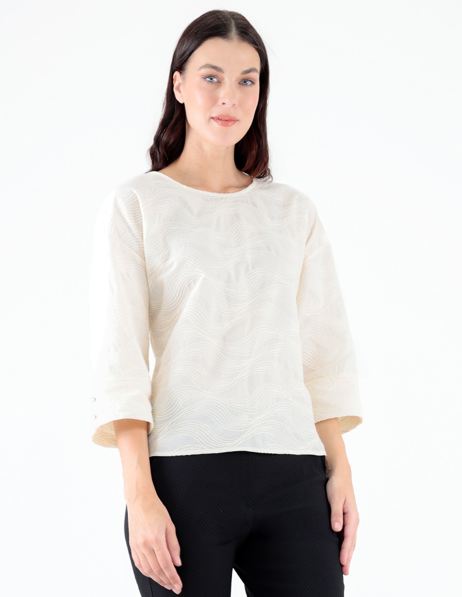 Blusa manga 3/4 para mujer 1