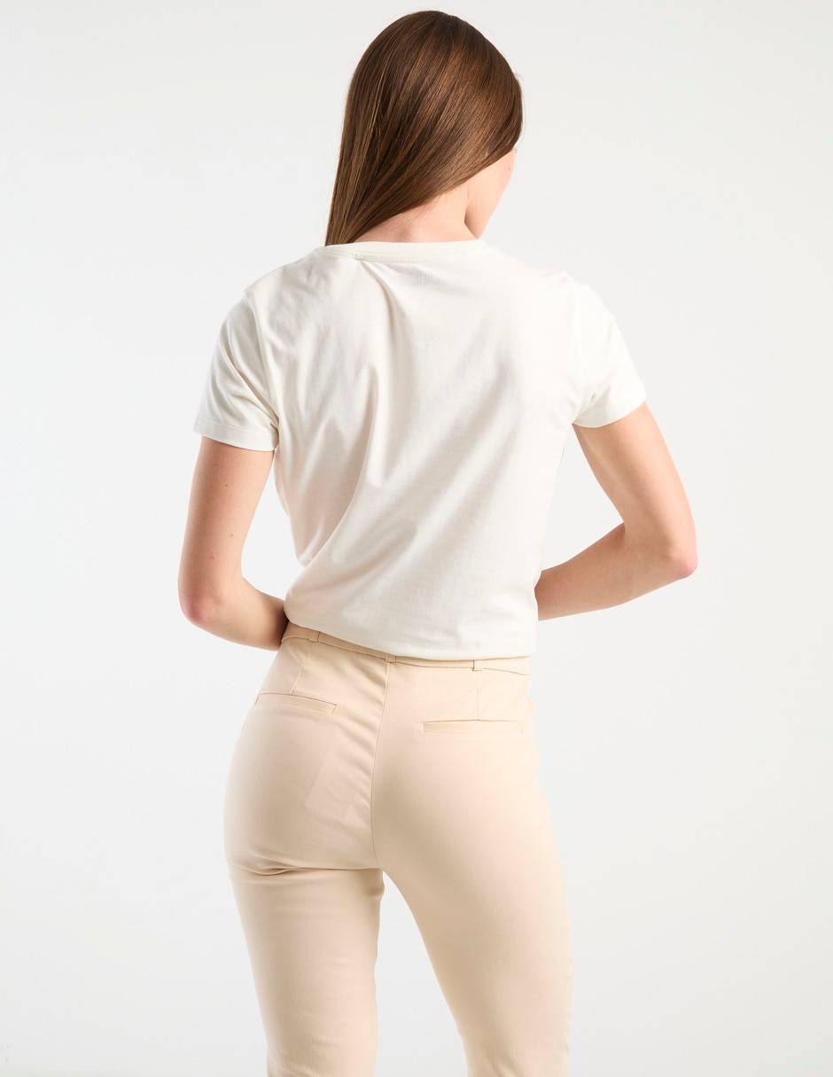 Playera manga corta Metropolis cuello redondo para mujer