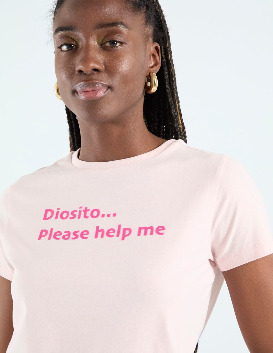 Playera manga corta cuello redondo para mujer 4