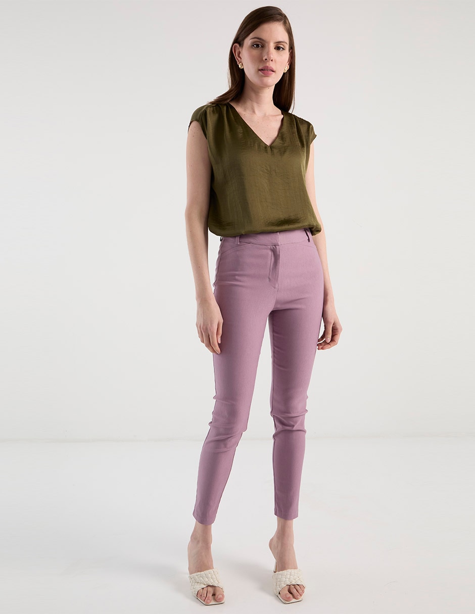 Pantalón capri Metropolis skinny para mujer