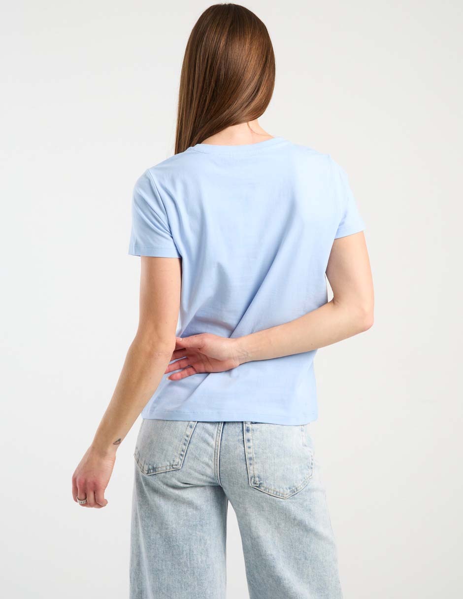 Playera manga corta Metropolis cuello redondo para mujer