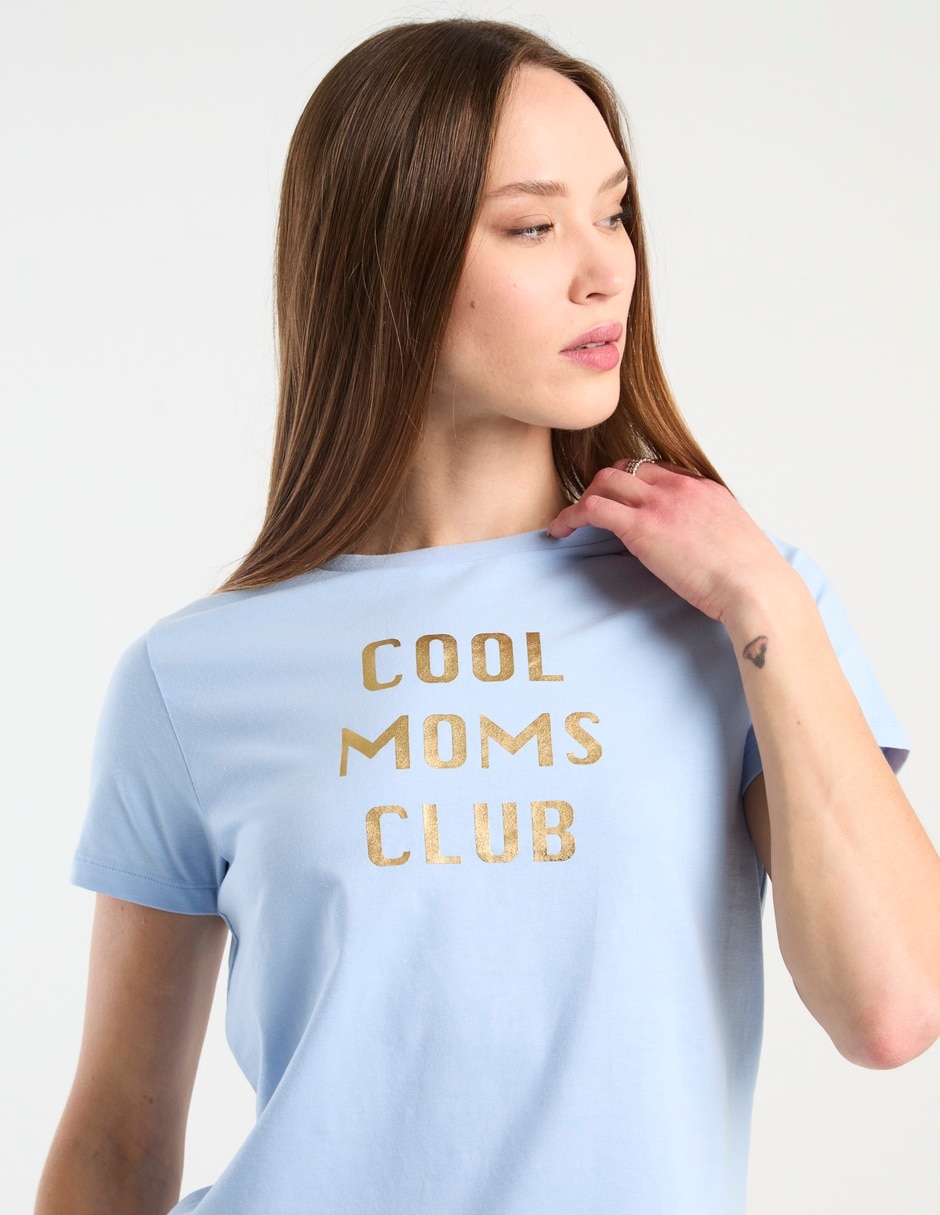 Playera manga corta Metropolis cuello redondo para mujer