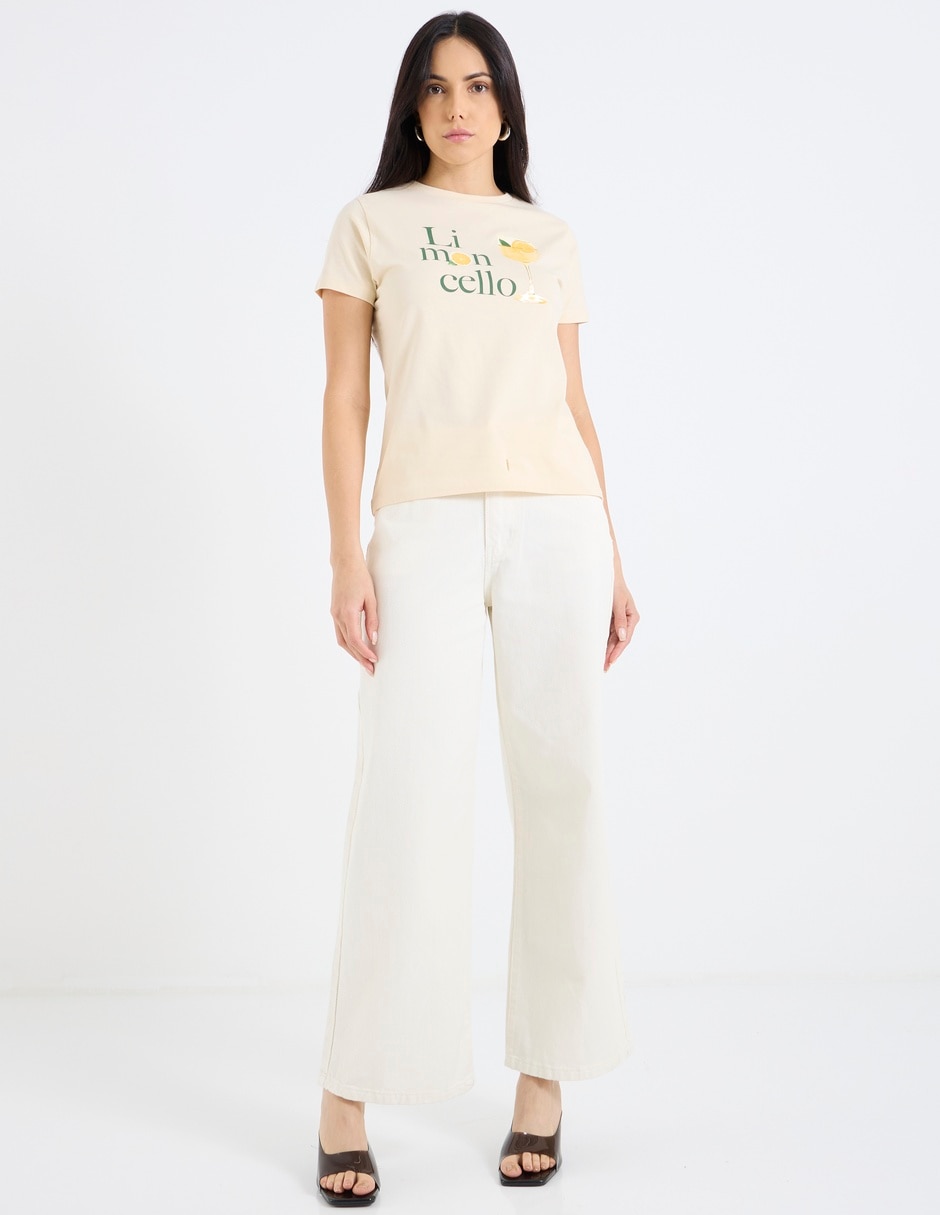 Playera manga corta cuello redondo para mujer 3