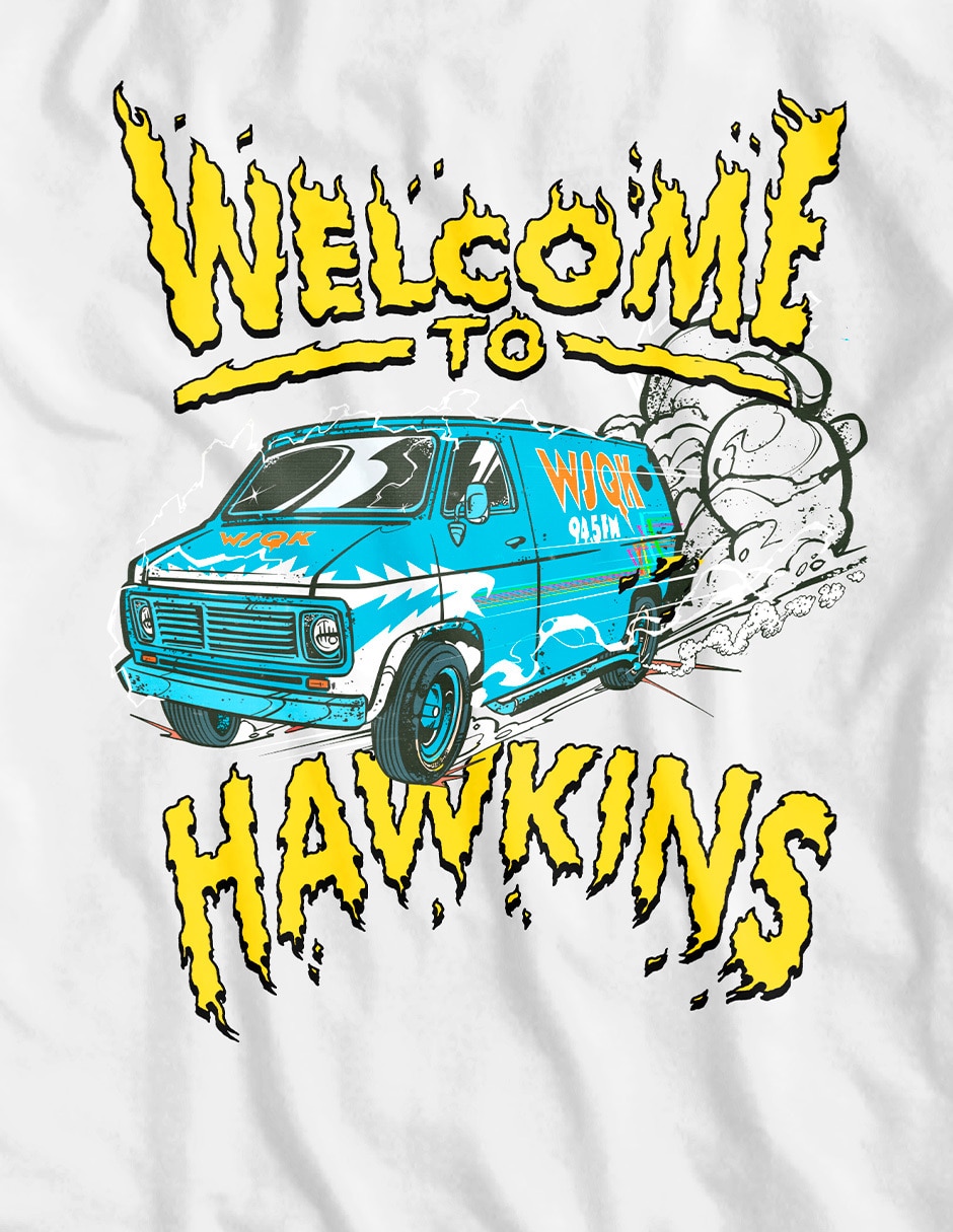 Playera Stranger Things manga corta para niña