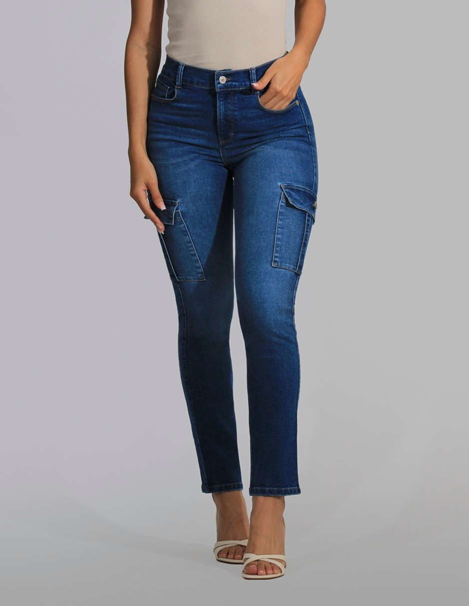 Jeans cargo slim para mujer Jeans cargo slim para mujer
